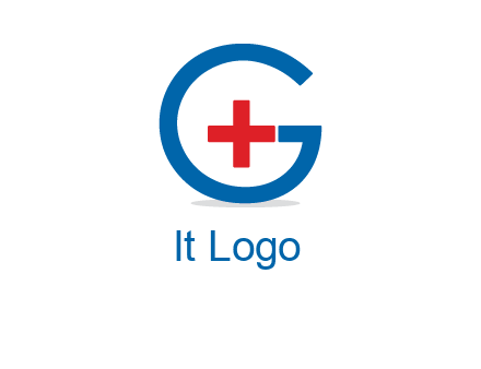 cross inside letter G logo