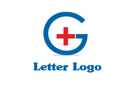 cross inside letter G logo