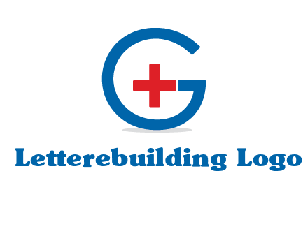 cross inside letter G logo
