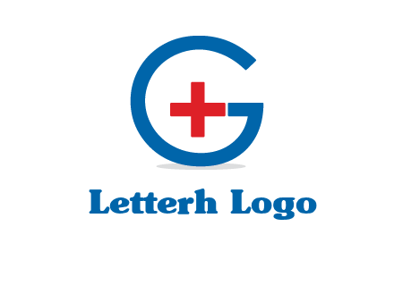 cross inside letter G logo
