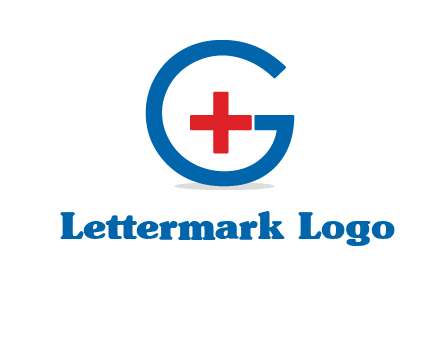 cross inside letter G logo