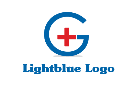 cross inside letter G logo