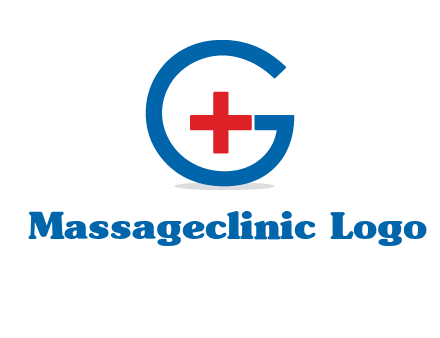 cross inside letter G logo