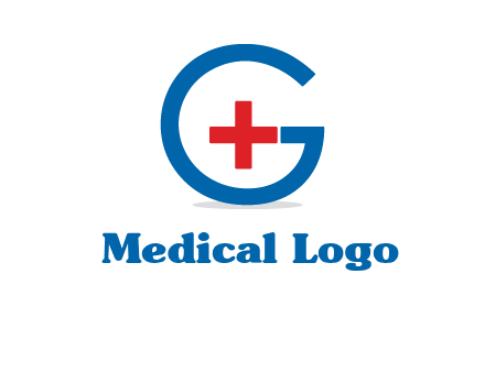 cross inside letter G logo