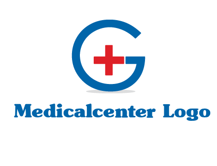 cross inside letter G logo