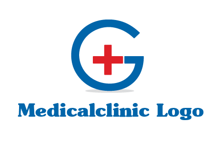 cross inside letter G logo