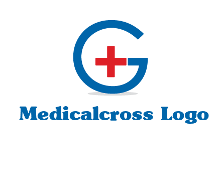 cross inside letter G logo
