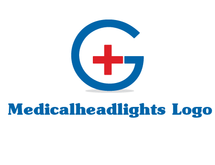 cross inside letter G logo