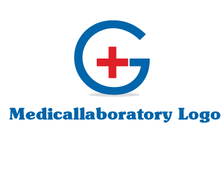 cross inside letter G logo