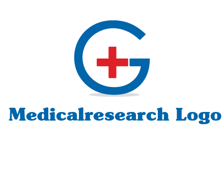 cross inside letter G logo