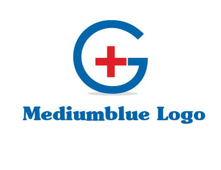 cross inside letter G logo