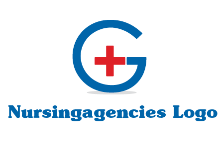 cross inside letter G logo