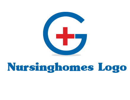 cross inside letter G logo