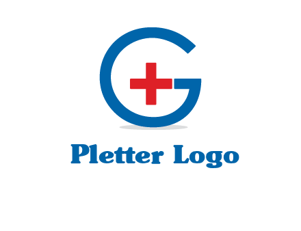 cross inside letter G logo