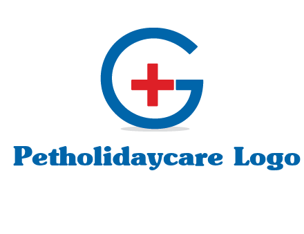 cross inside letter G logo
