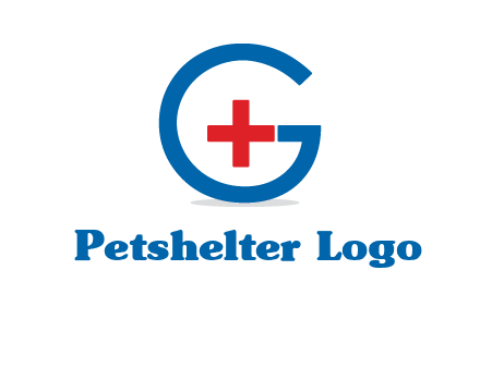 cross inside letter G logo