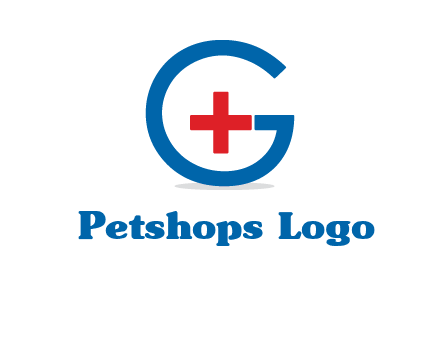 cross inside letter G logo