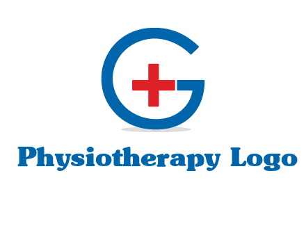 cross inside letter G logo