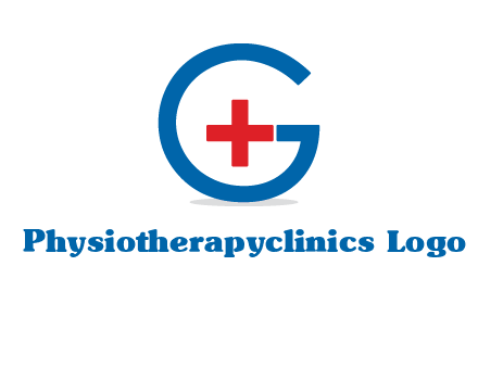 cross inside letter G logo