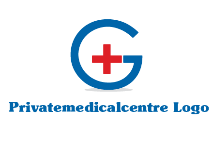 cross inside letter G logo