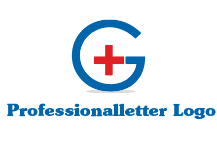 cross inside letter G logo