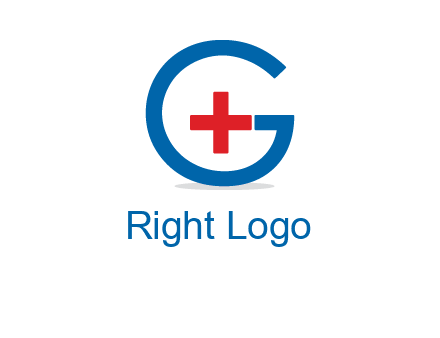 cross inside letter G logo