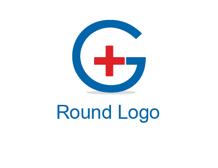 cross inside letter G logo