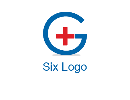 cross inside letter G logo