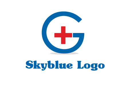cross inside letter G logo