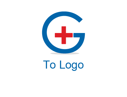 cross inside letter G logo