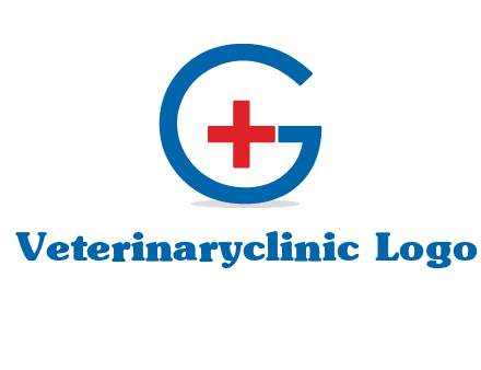 cross inside letter G logo