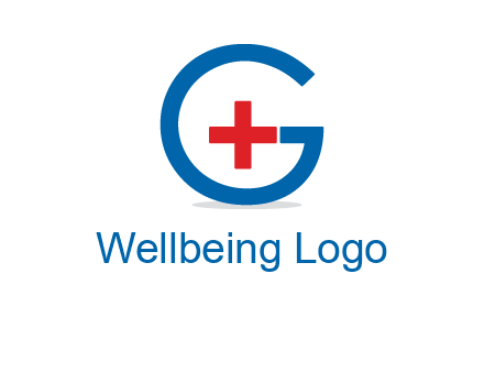 cross inside letter G logo