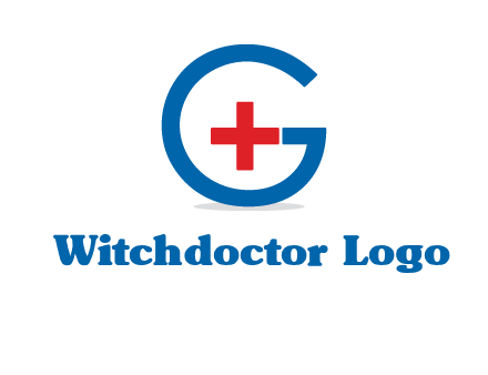 cross inside letter G logo