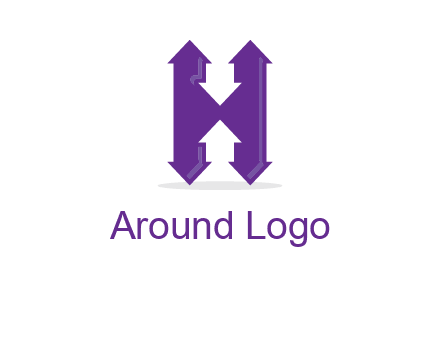 Arrows forming an H