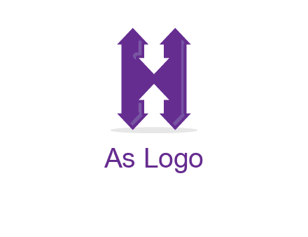 Arrows forming an H