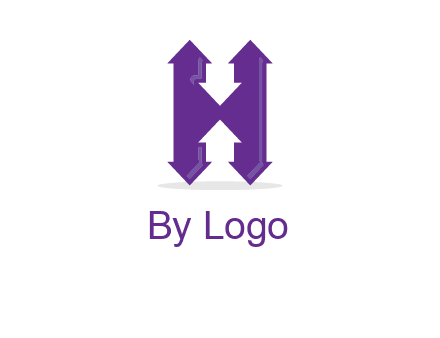Arrows forming an H