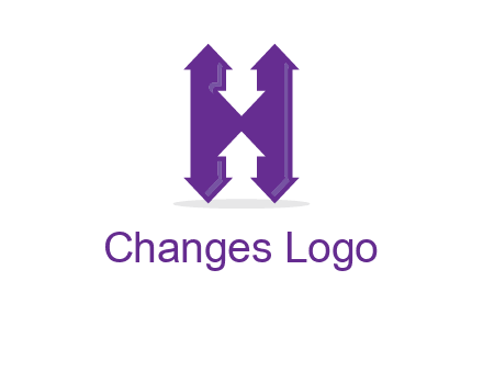 Arrows forming an H