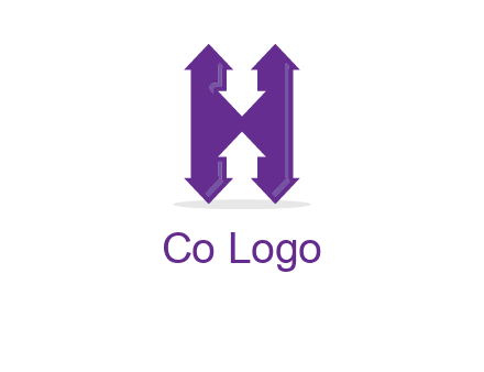 Arrows forming an H