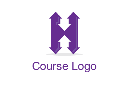 Arrows forming an H