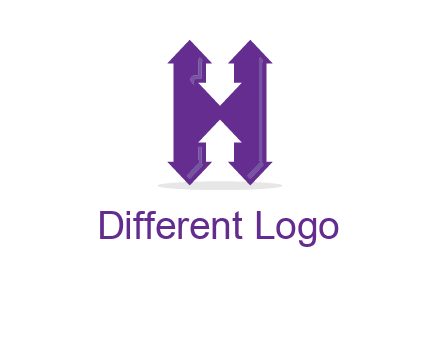 Arrows forming an H