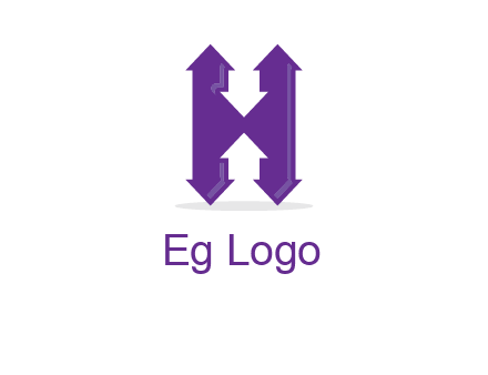 Arrows forming an H
