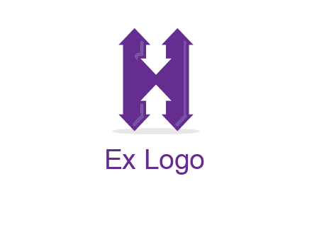 Arrows forming an H