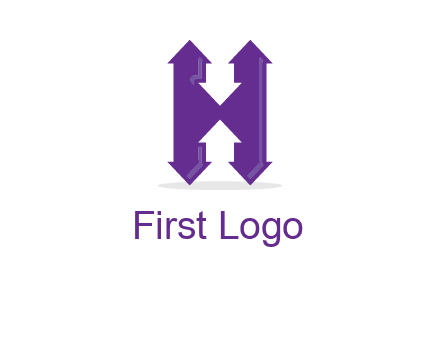 Arrows forming an H