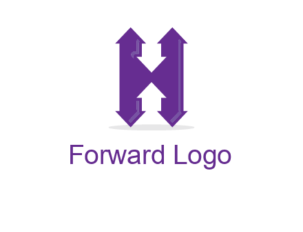 Arrows forming an H