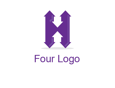 Arrows forming an H