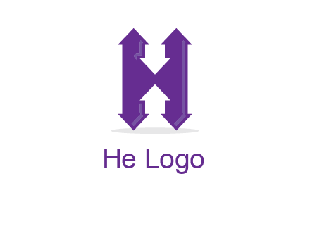 Arrows forming an H