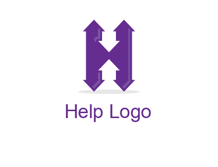Arrows forming an H