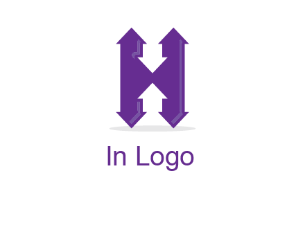Arrows forming an H