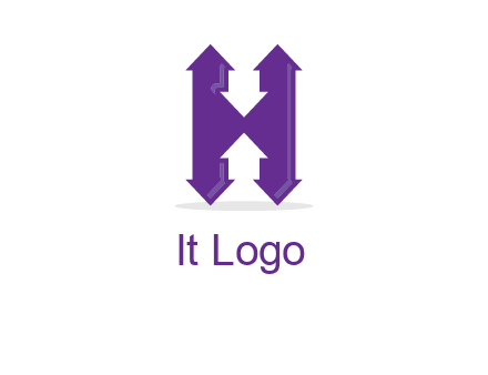 Arrows forming an H