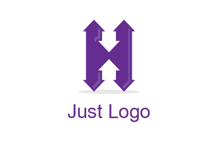 Arrows forming an H